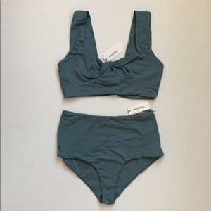 NWT Marysia swim smoke green bikini